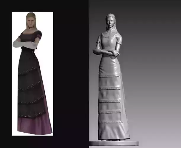 Alexia Ashford Resident Evil Code Veronica OBJ and STL  3D print model