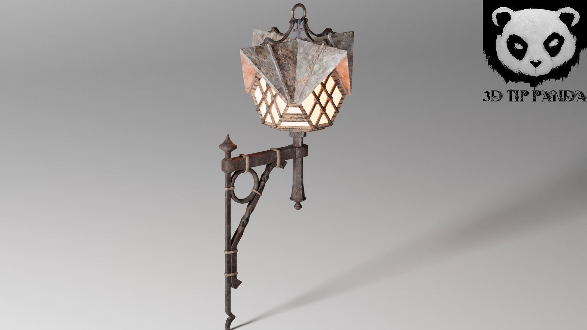 Streetlight Low-poly 3D model_2