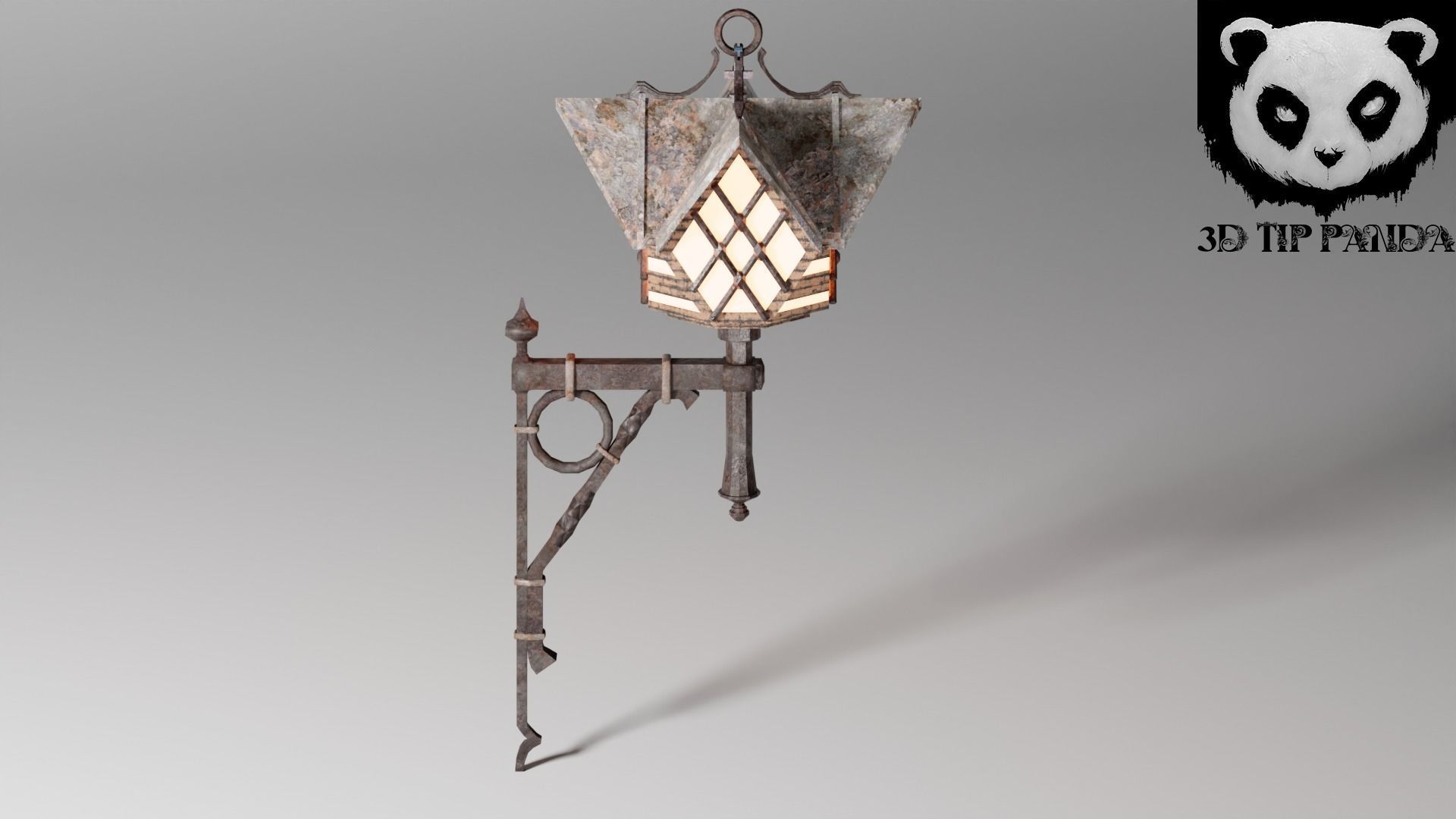 Streetlight Low-poly 3D model_3