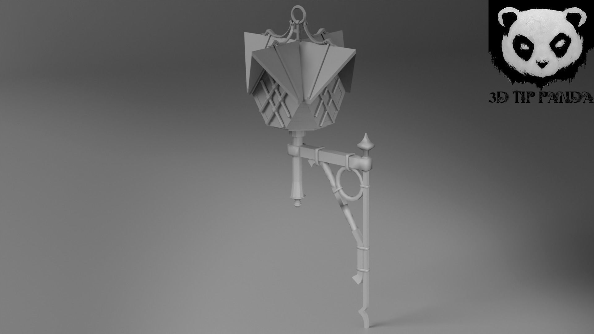 Streetlight Low-poly 3D model_8