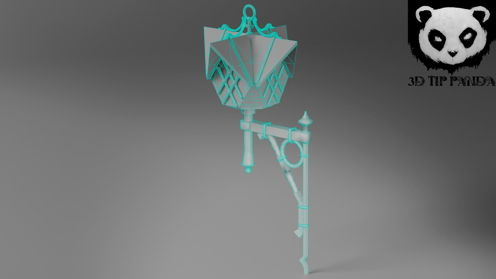 Streetlight Low-poly 3D model_9