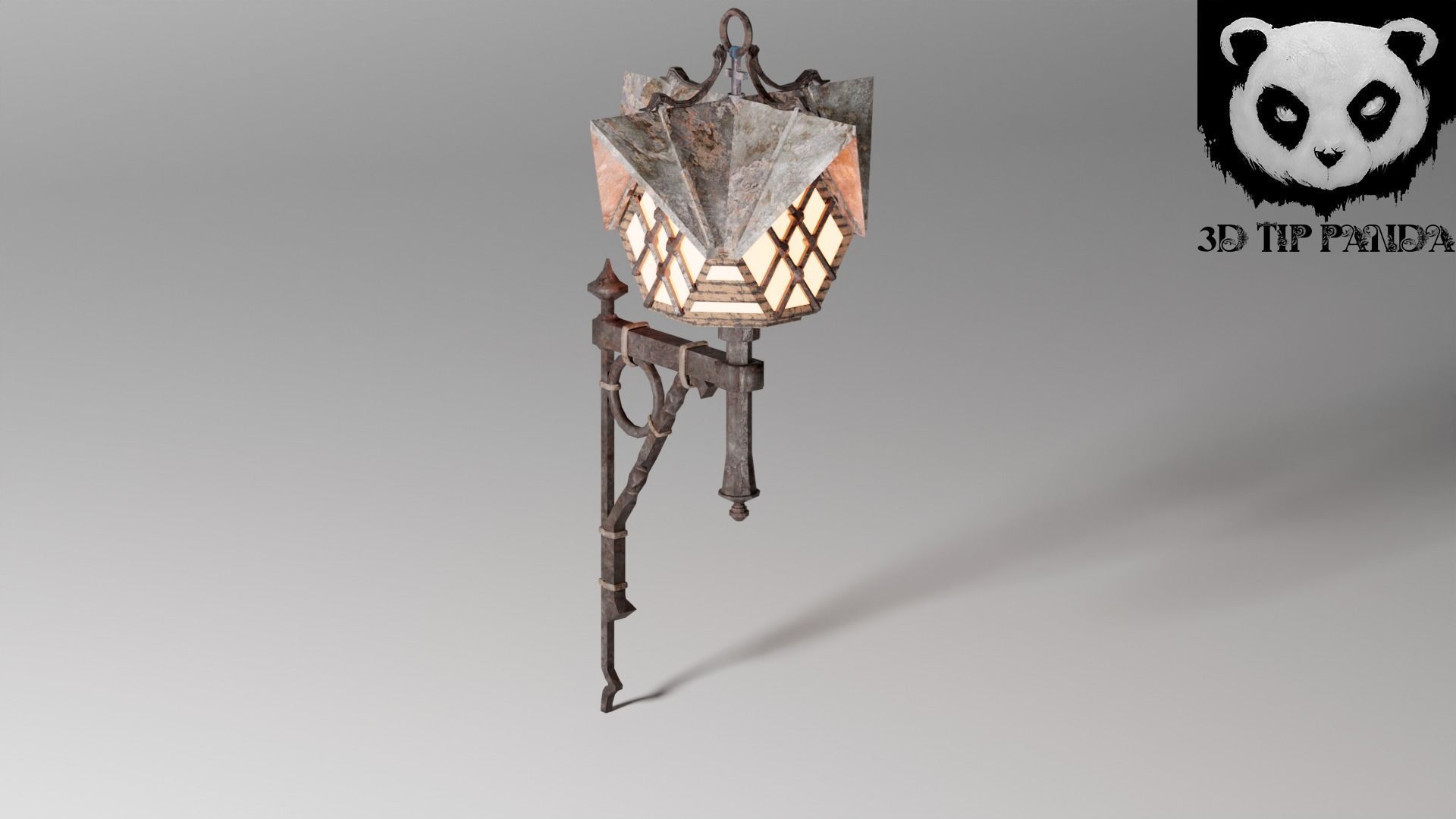 Streetlight Low-poly 3D model_4