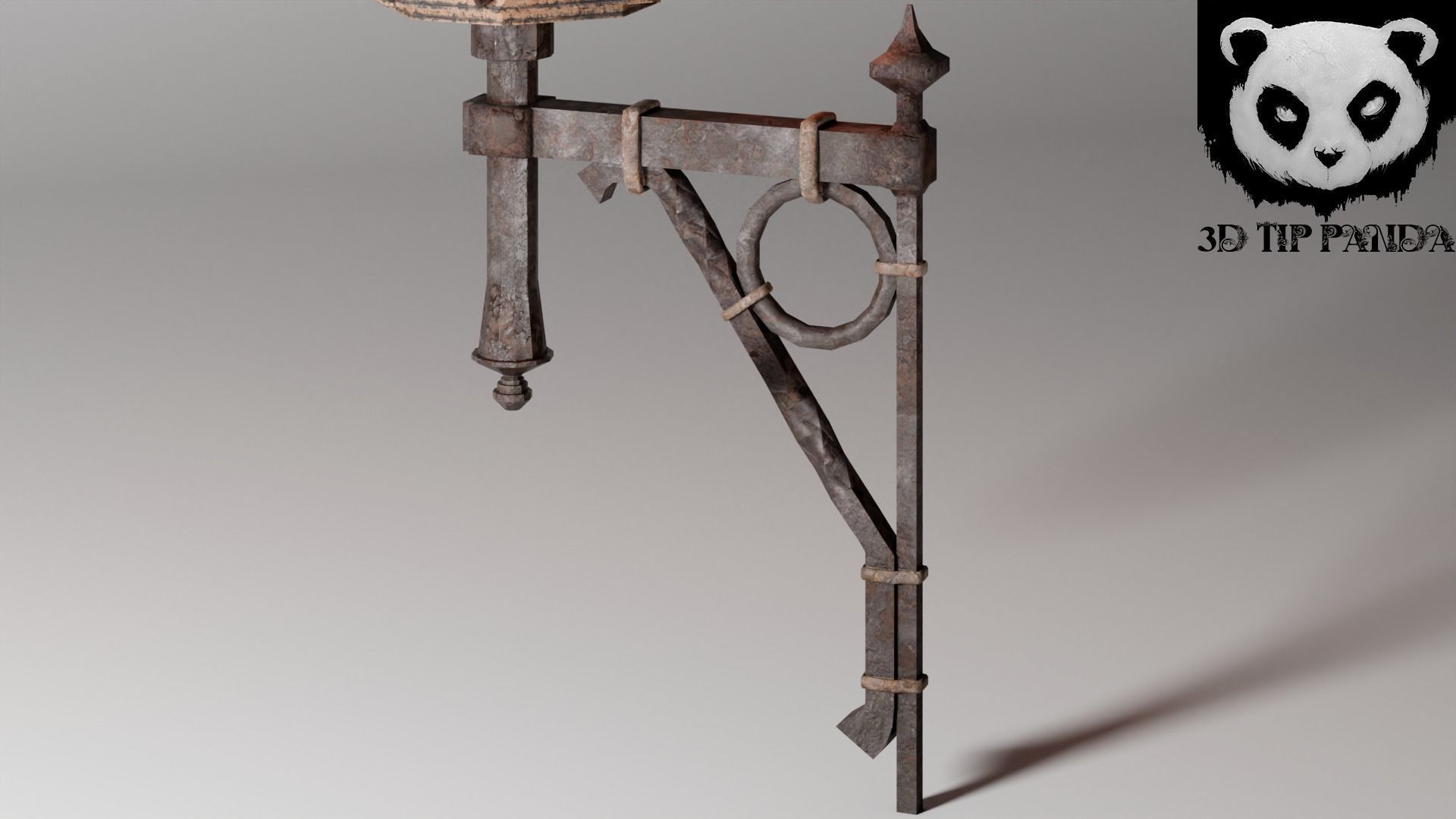 Streetlight Low-poly 3D model_7