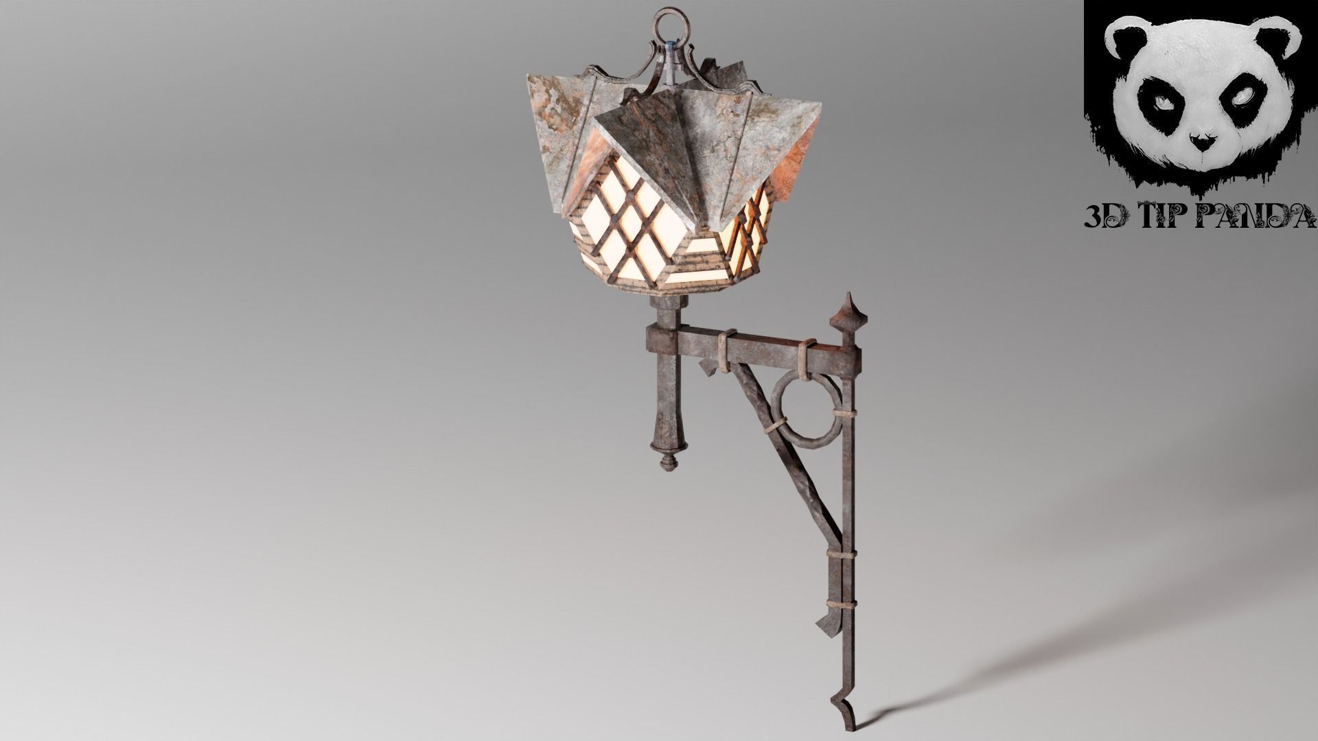 Streetlight Low-poly 3D model_1