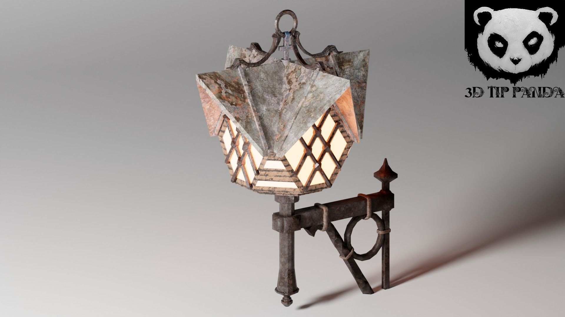 Streetlight Low-poly 3D model_6