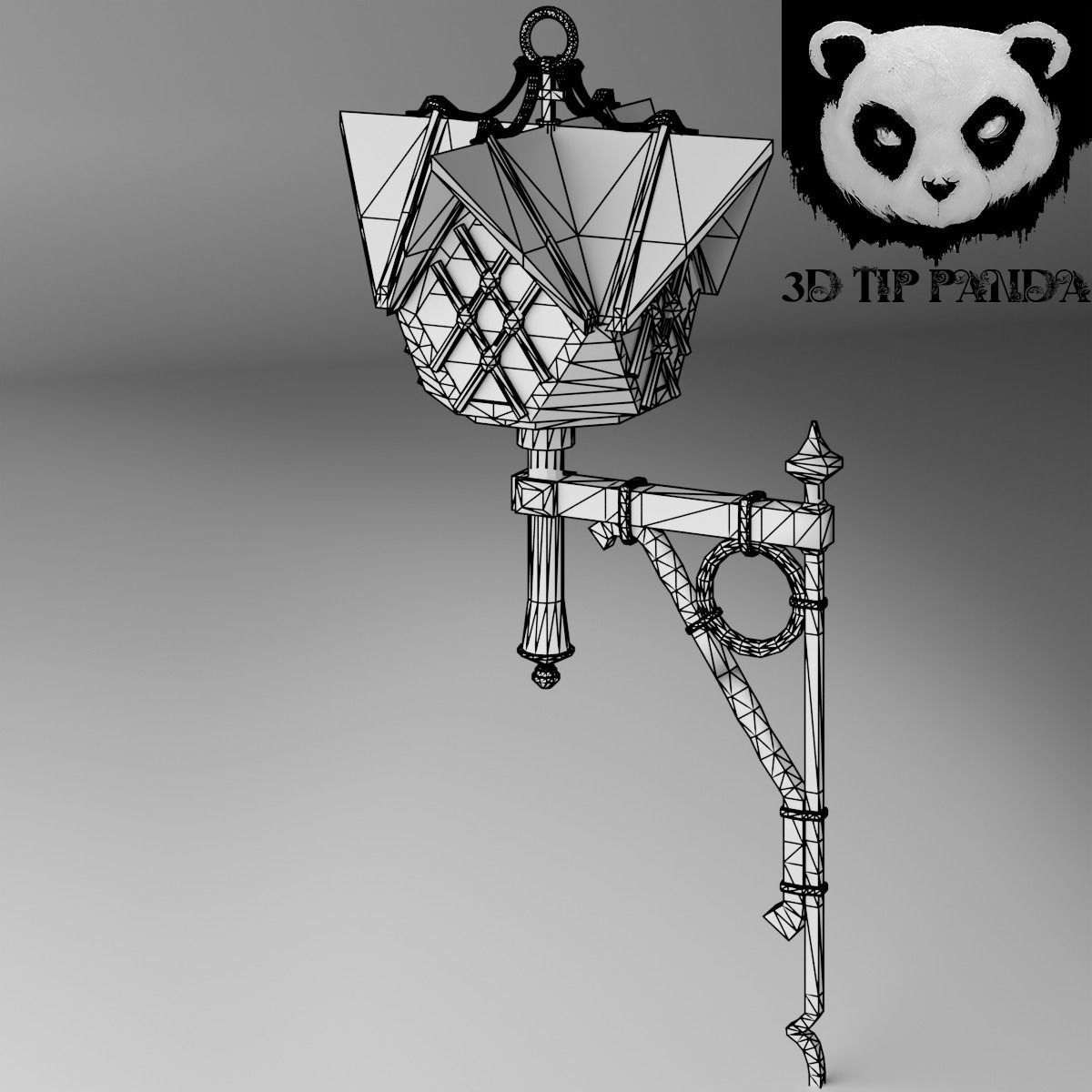 Streetlight Low-poly 3D model_10