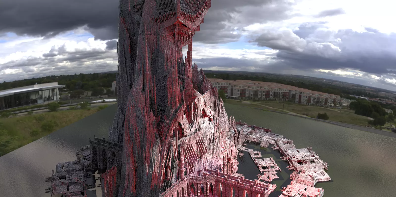 Dark Khans Fortress Tower castle 3D model