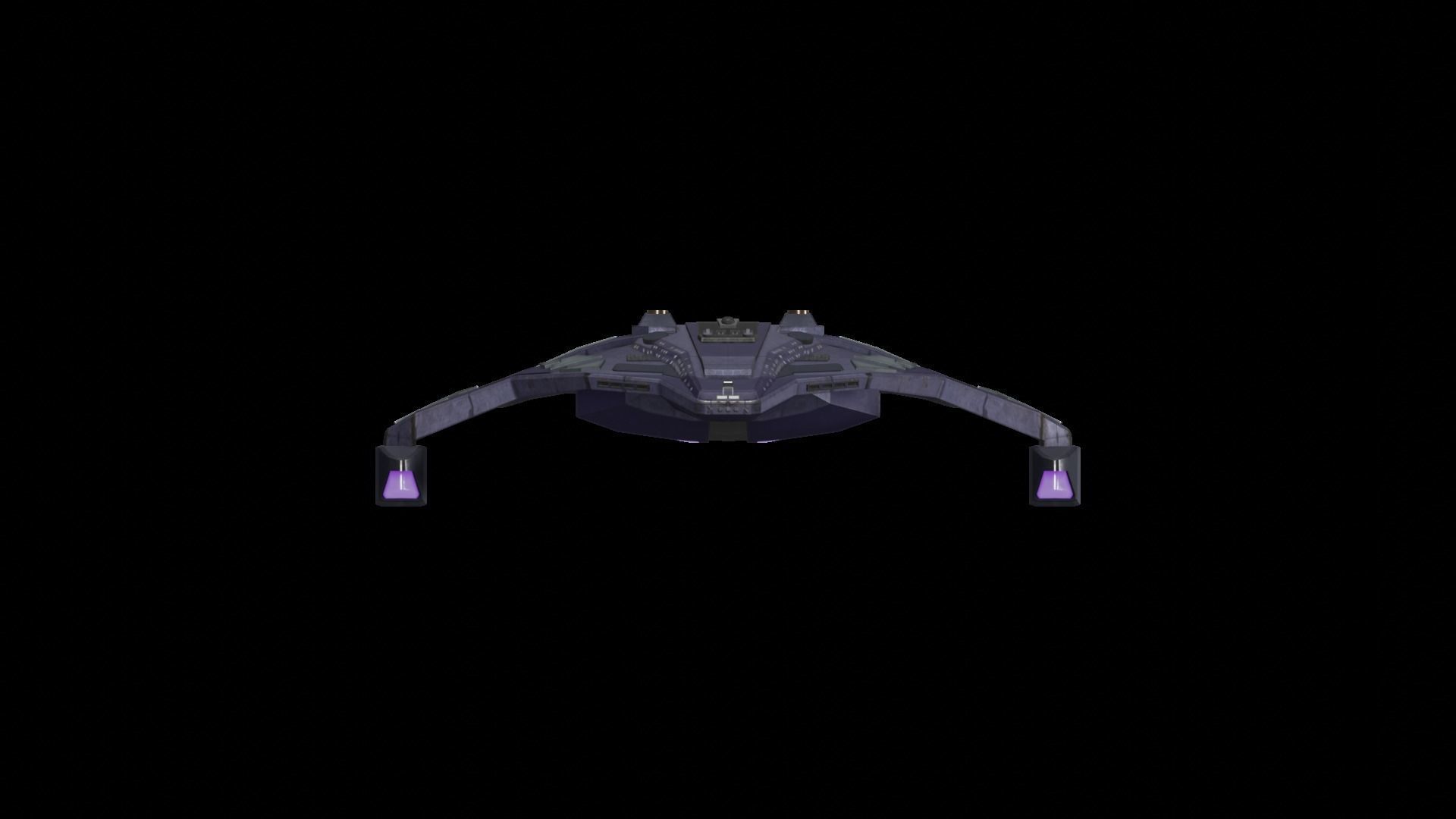 Star Trek JemHadar Fighter Starship Low-poly 3D model_5