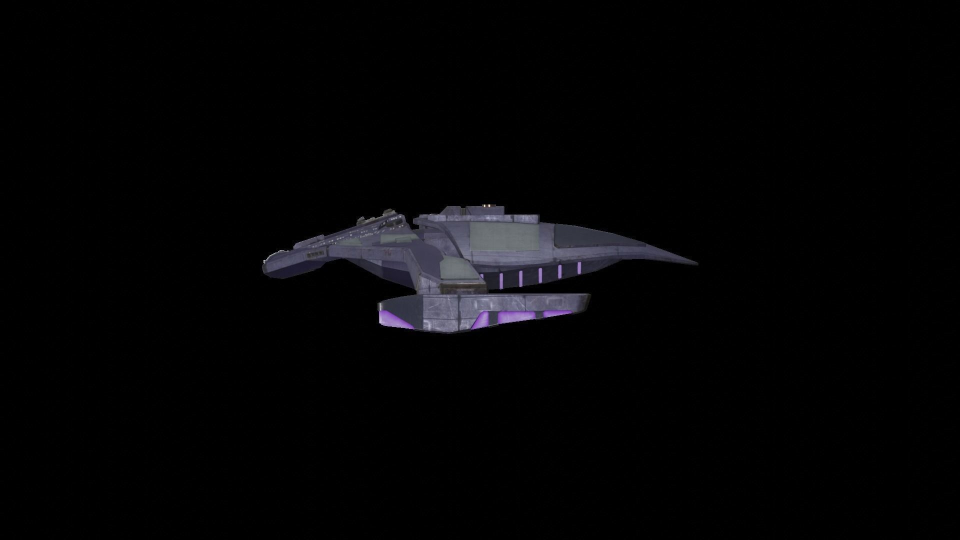 Star Trek JemHadar Fighter Starship Low-poly 3D model_4