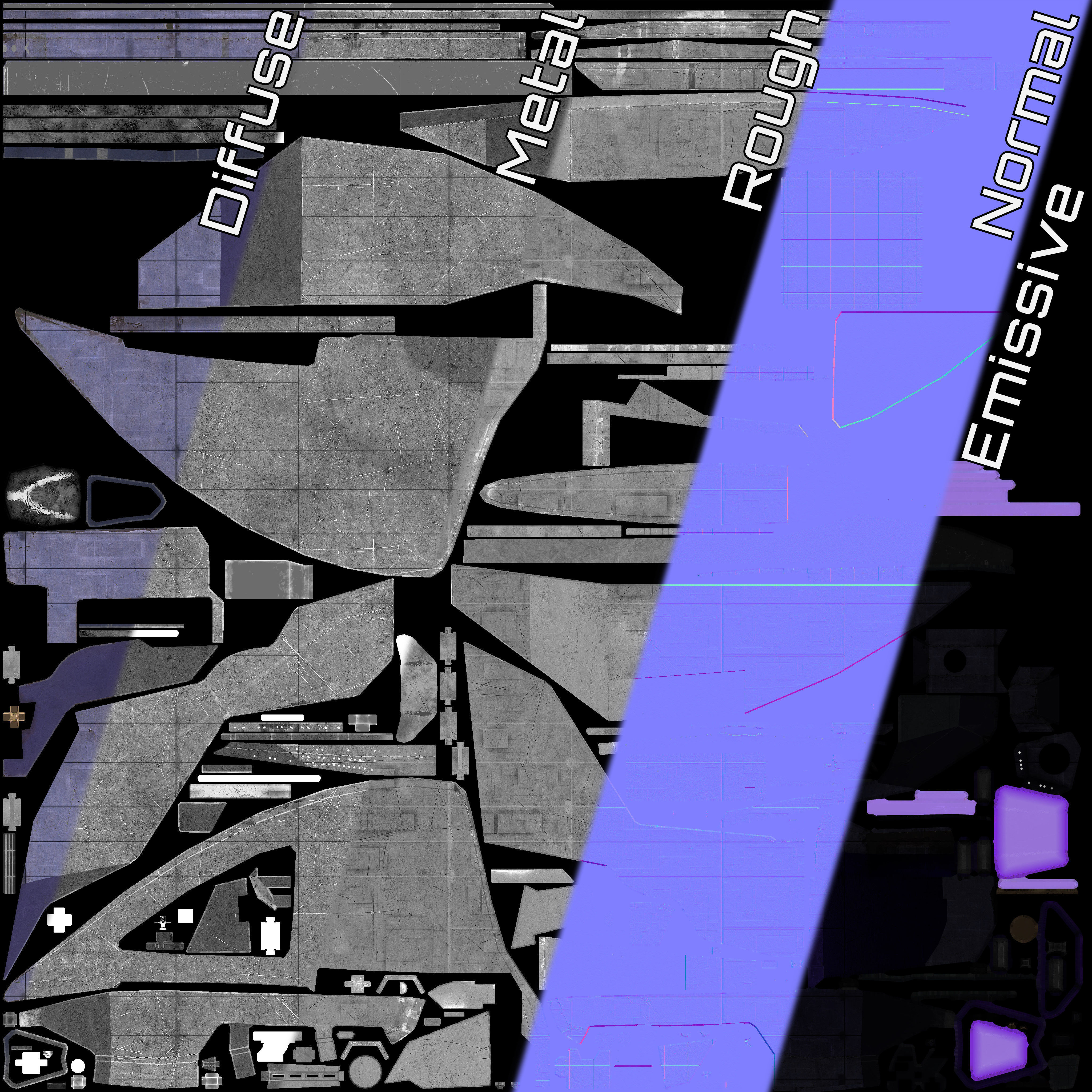 Star Trek JemHadar Fighter Starship Low-poly 3D model_2