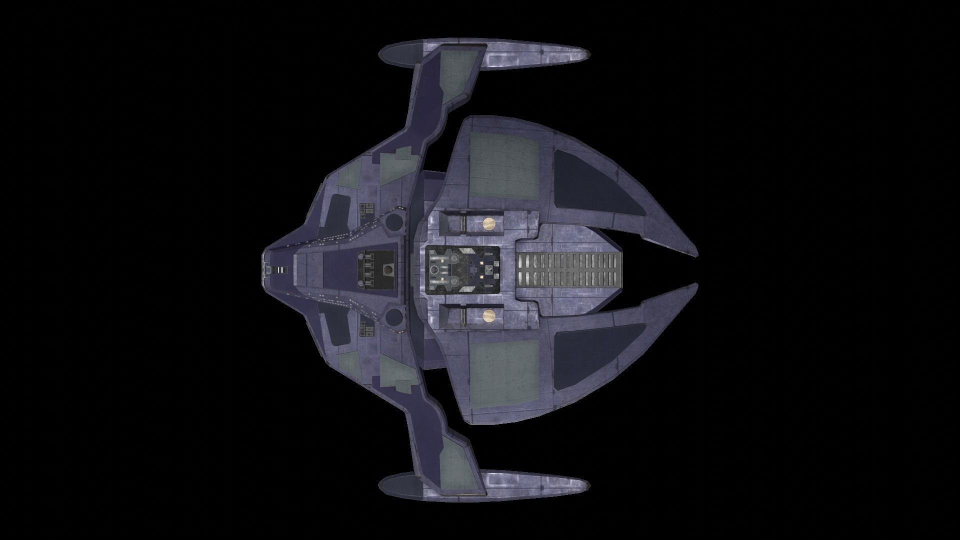 Star Trek JemHadar Fighter Starship Low-poly 3D model_3