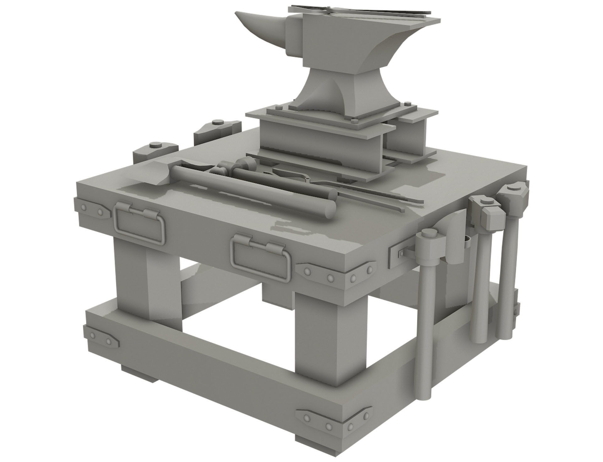 Anvil 3 Low-poly 3D model_11