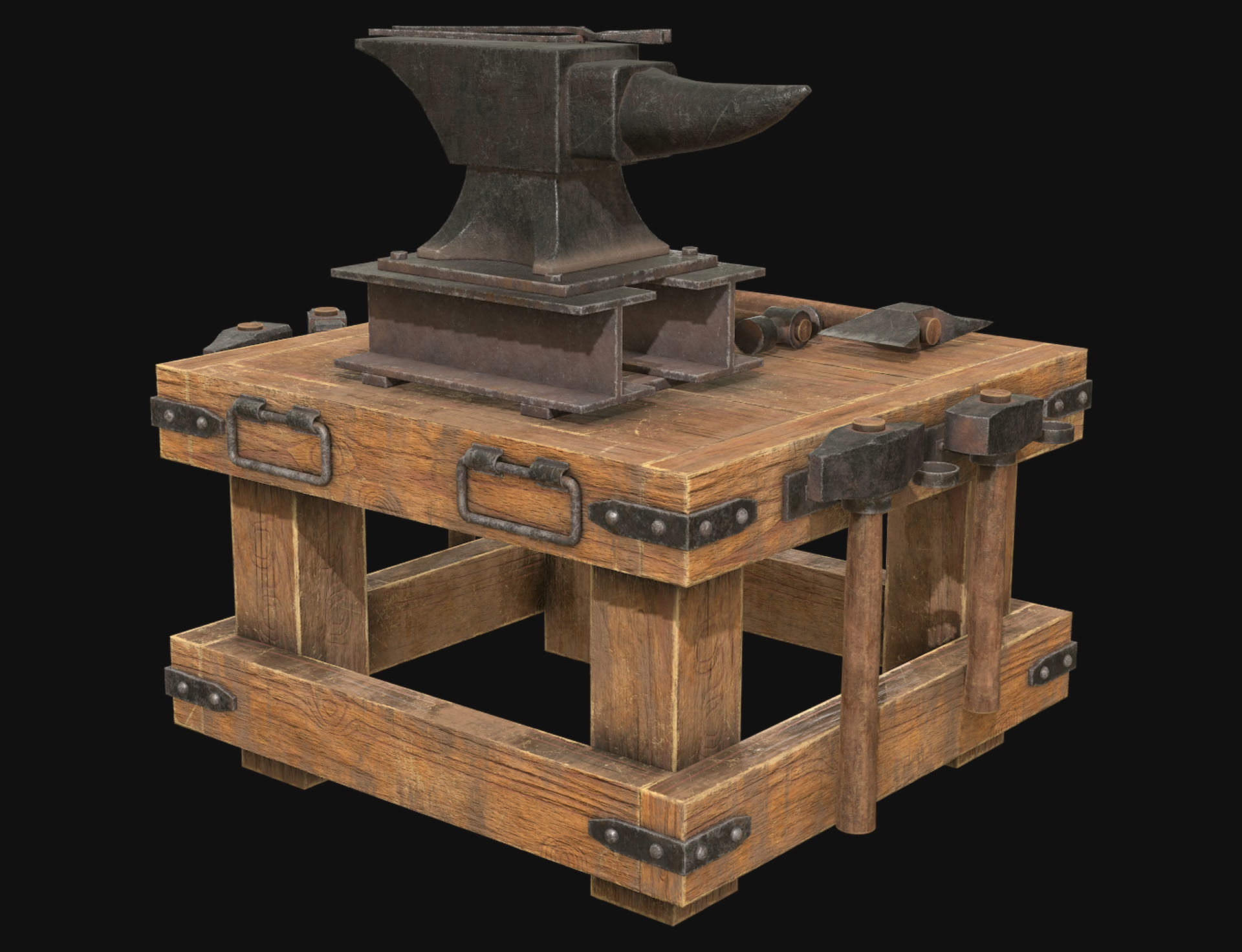 Anvil 3 Low-poly 3D model_2