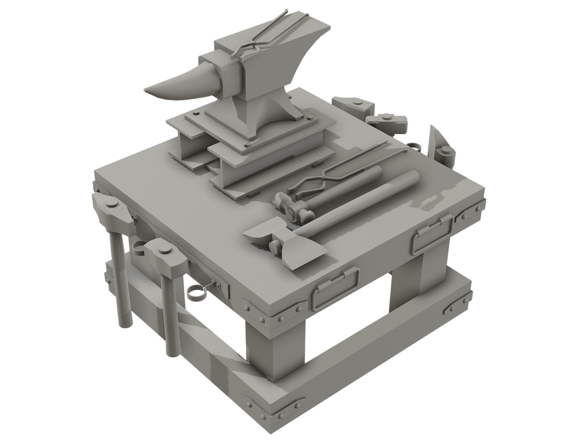 Anvil 3 Low-poly 3D model_12