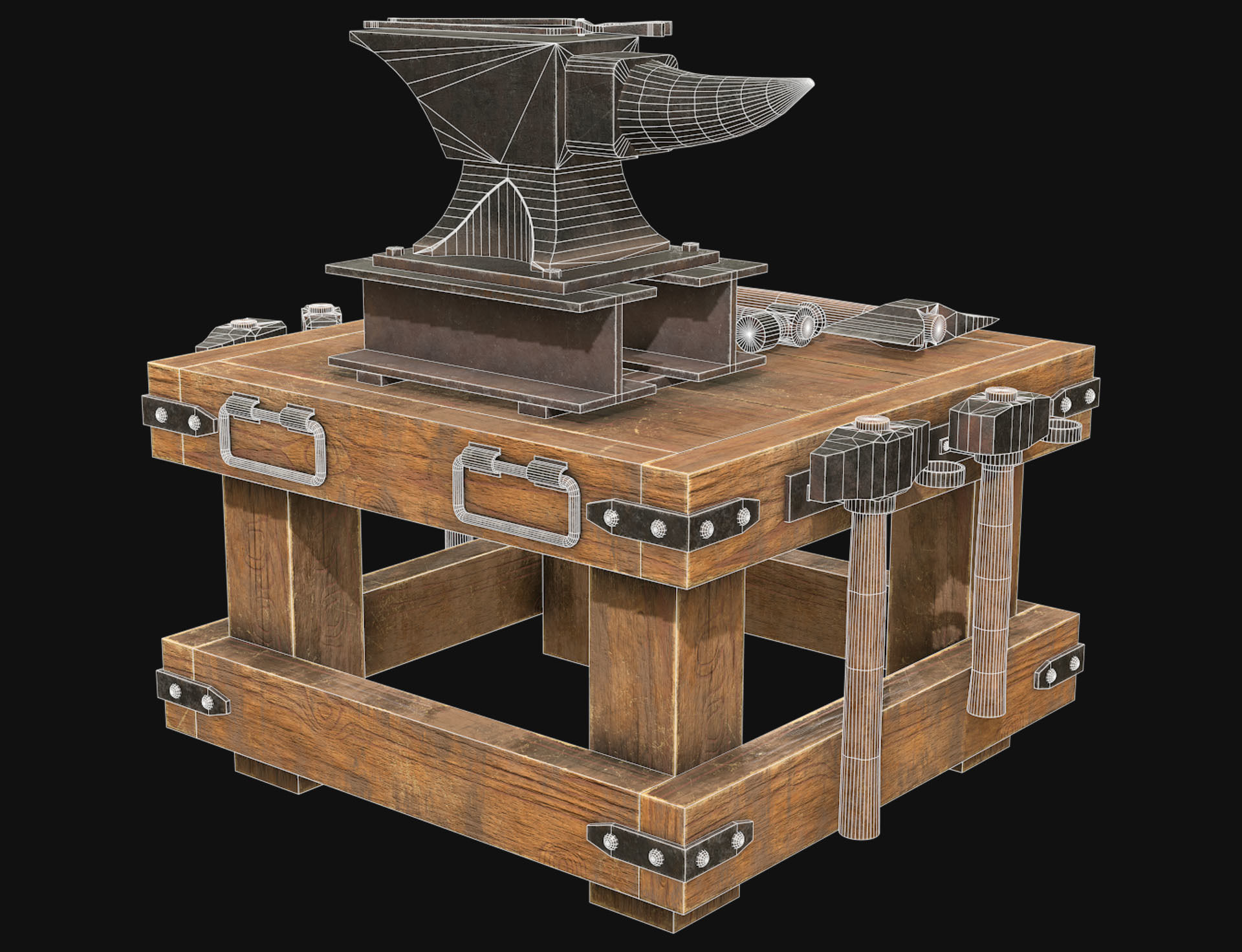 Anvil 3 Low-poly 3D model_6