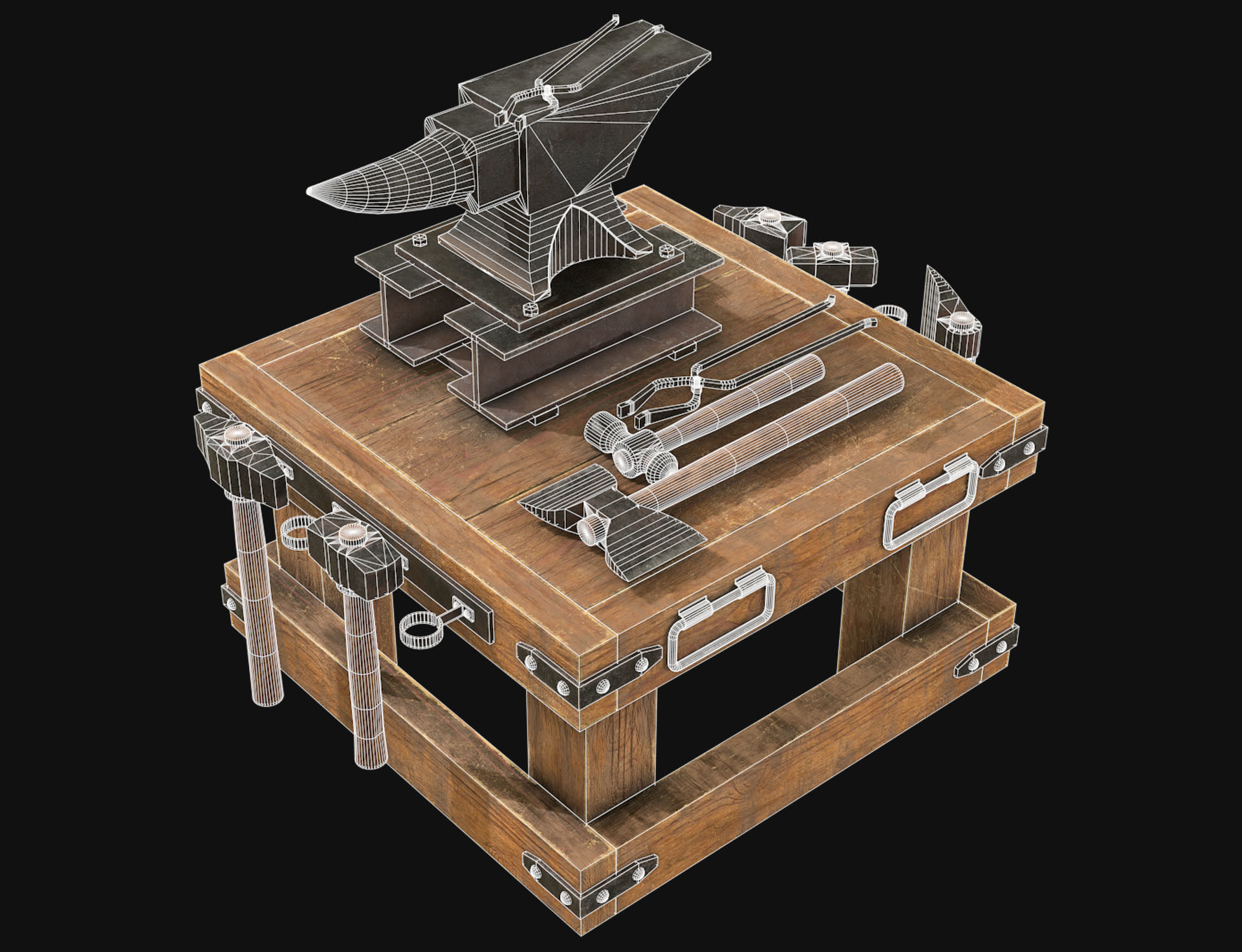 Anvil 3 Low-poly 3D model_9
