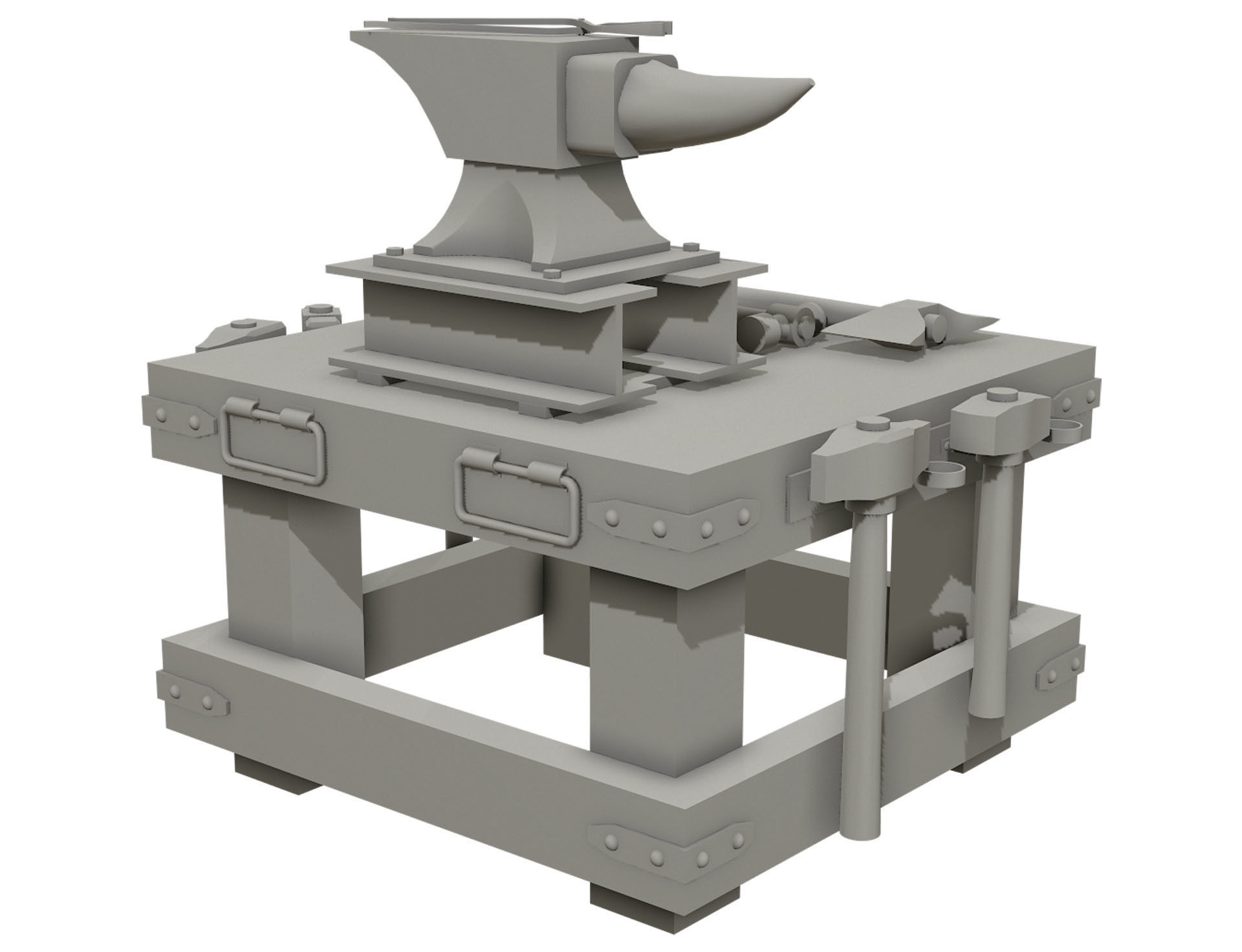 Anvil 3 Low-poly 3D model_13