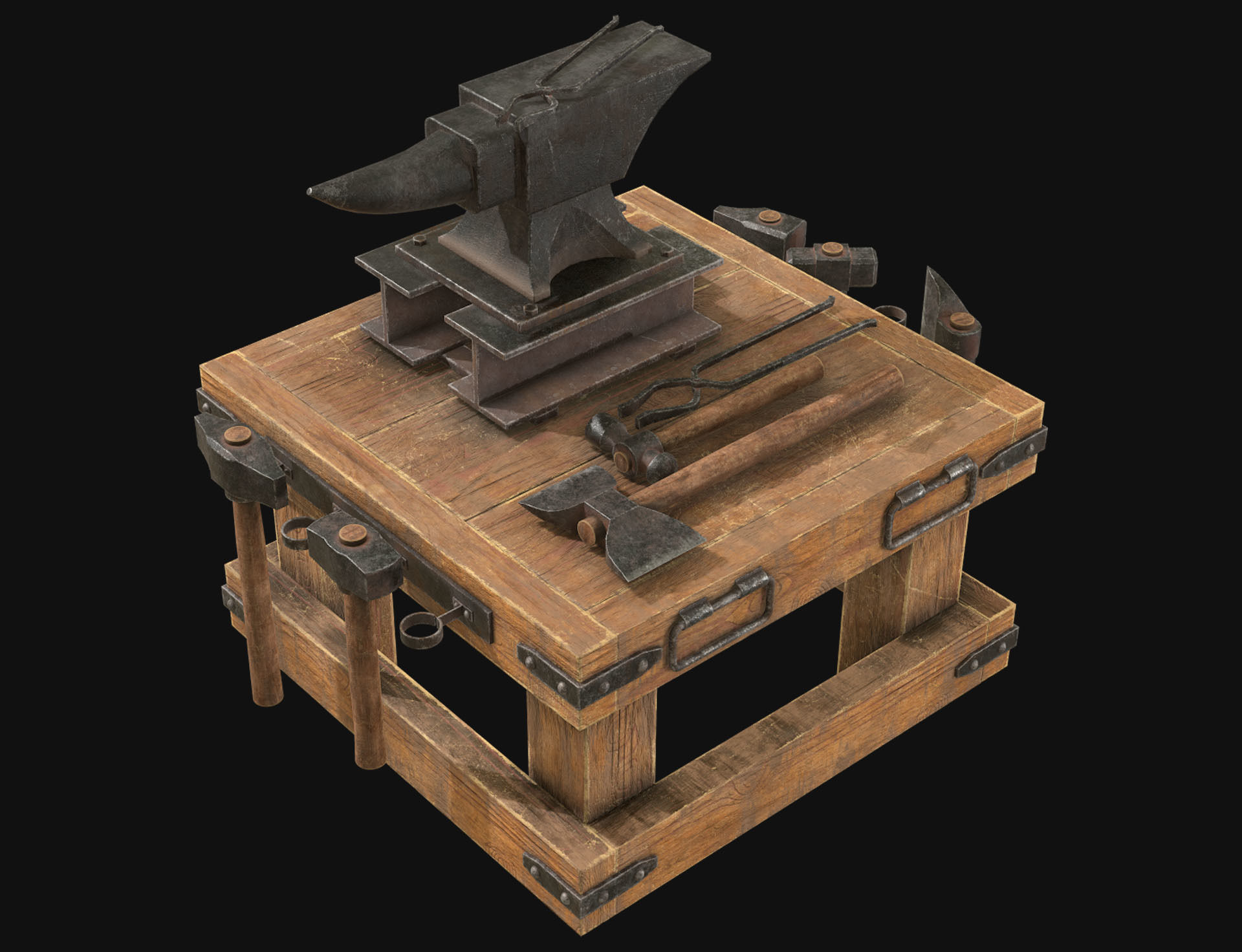 Anvil 3 Low-poly 3D model_5