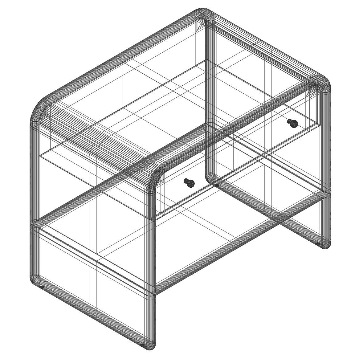 Westelm Waterfall Nightstand 3D model_5