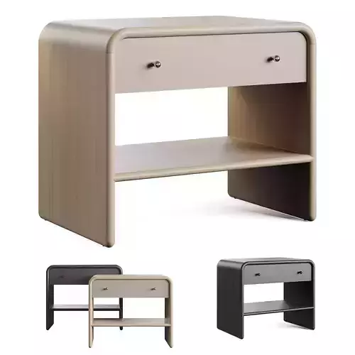 Westelm Waterfall Nightstand 3D model Westelm Waterfall Nightstand 3D model