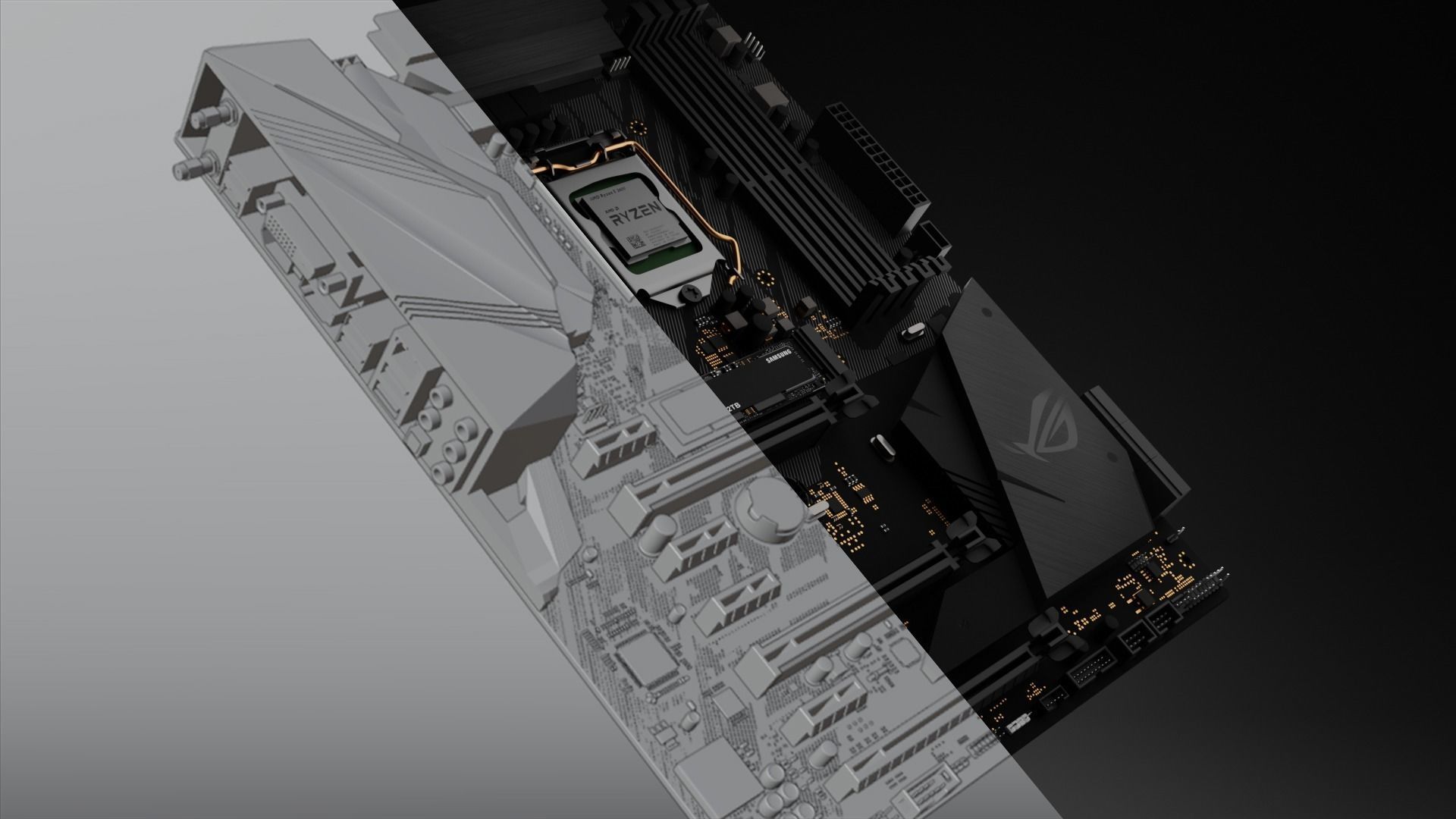 msi motherboard 3D model_3