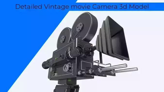 Vintage Movie Camera Detailed 3D model