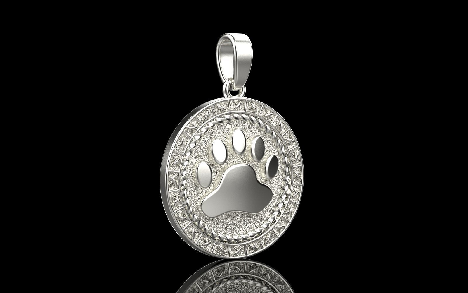 Paw pendant model 490 3D print model_21