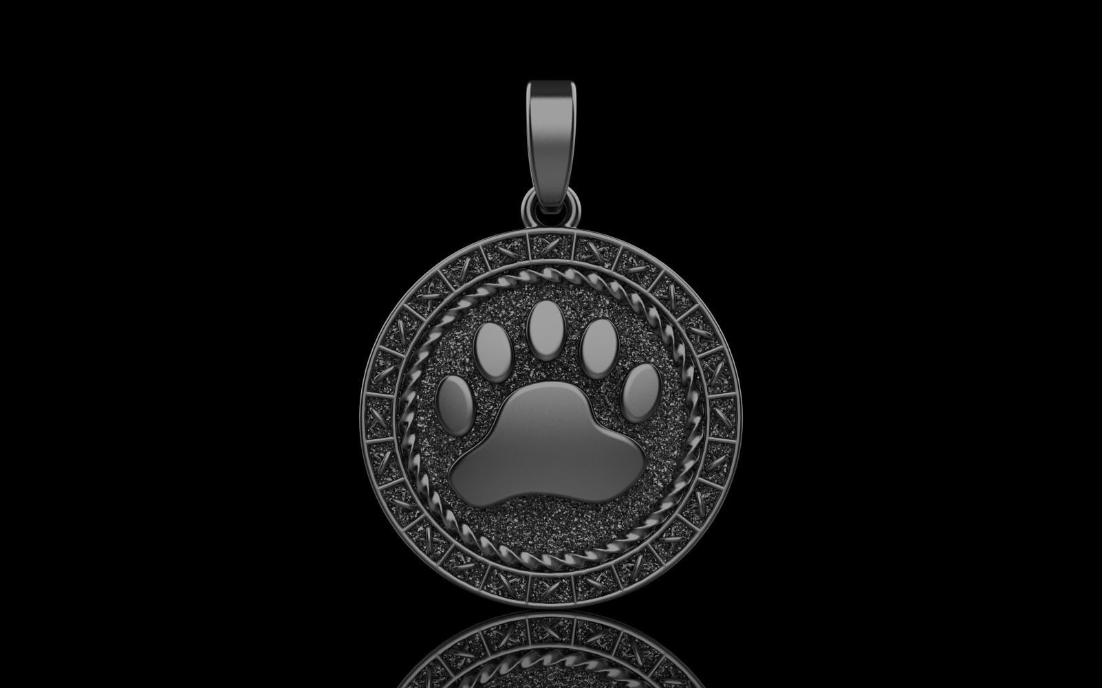 Paw pendant model 490 3D print model_31