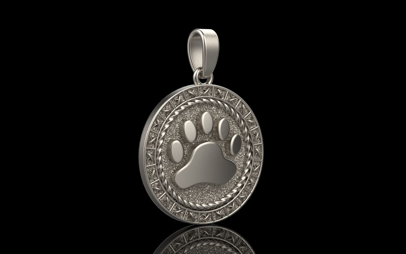 Paw pendant model 490 3D print model_24