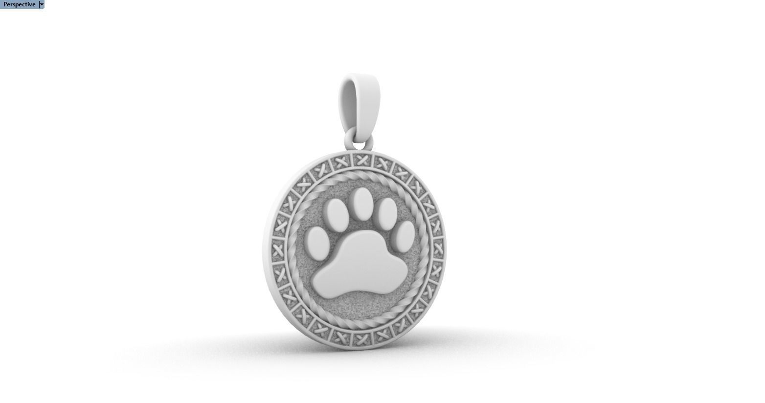 Paw pendant model 490 3D print model_13