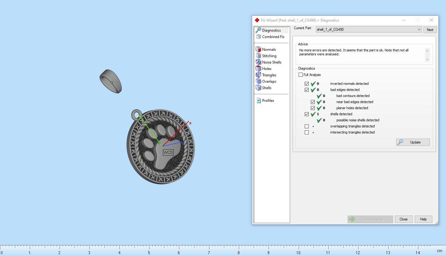 Paw pendant model 490 3D print model_6