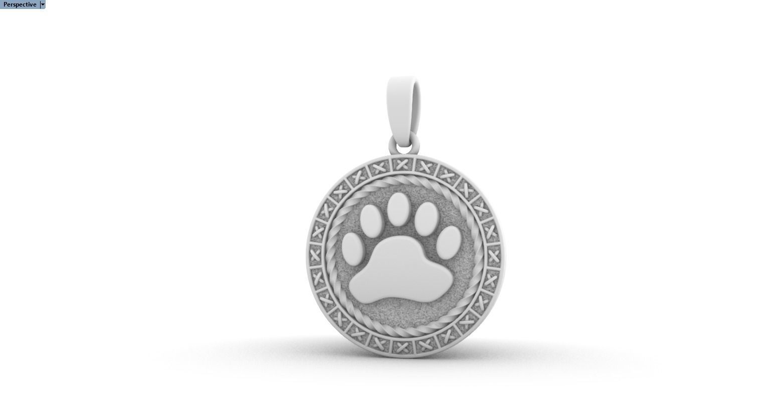 Paw pendant model 490 3D print model_12