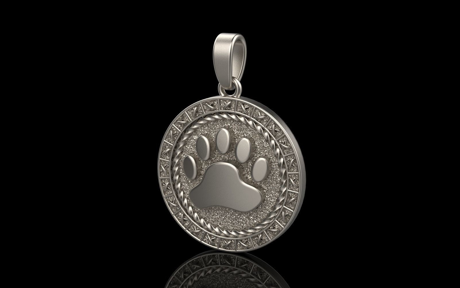 Paw pendant model 490 3D print model_17