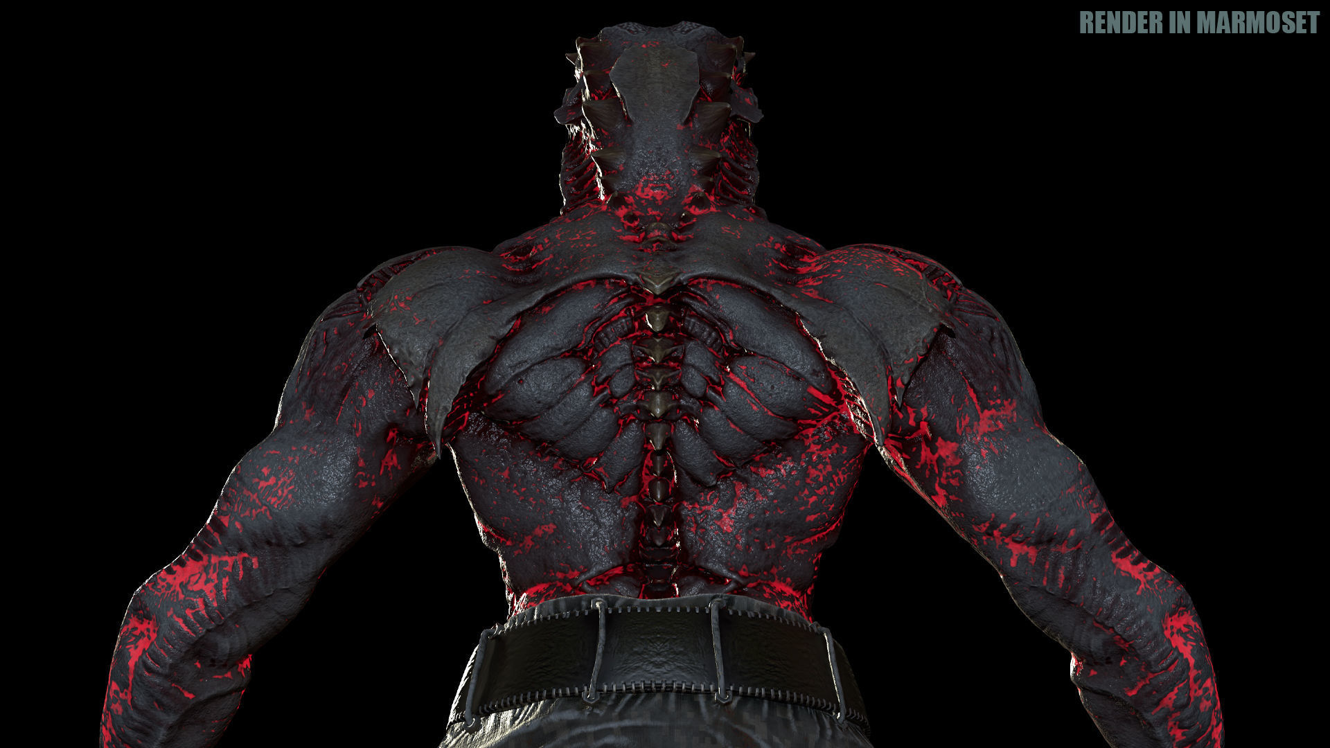 Dragon Mutant Low-poly 3D model_13