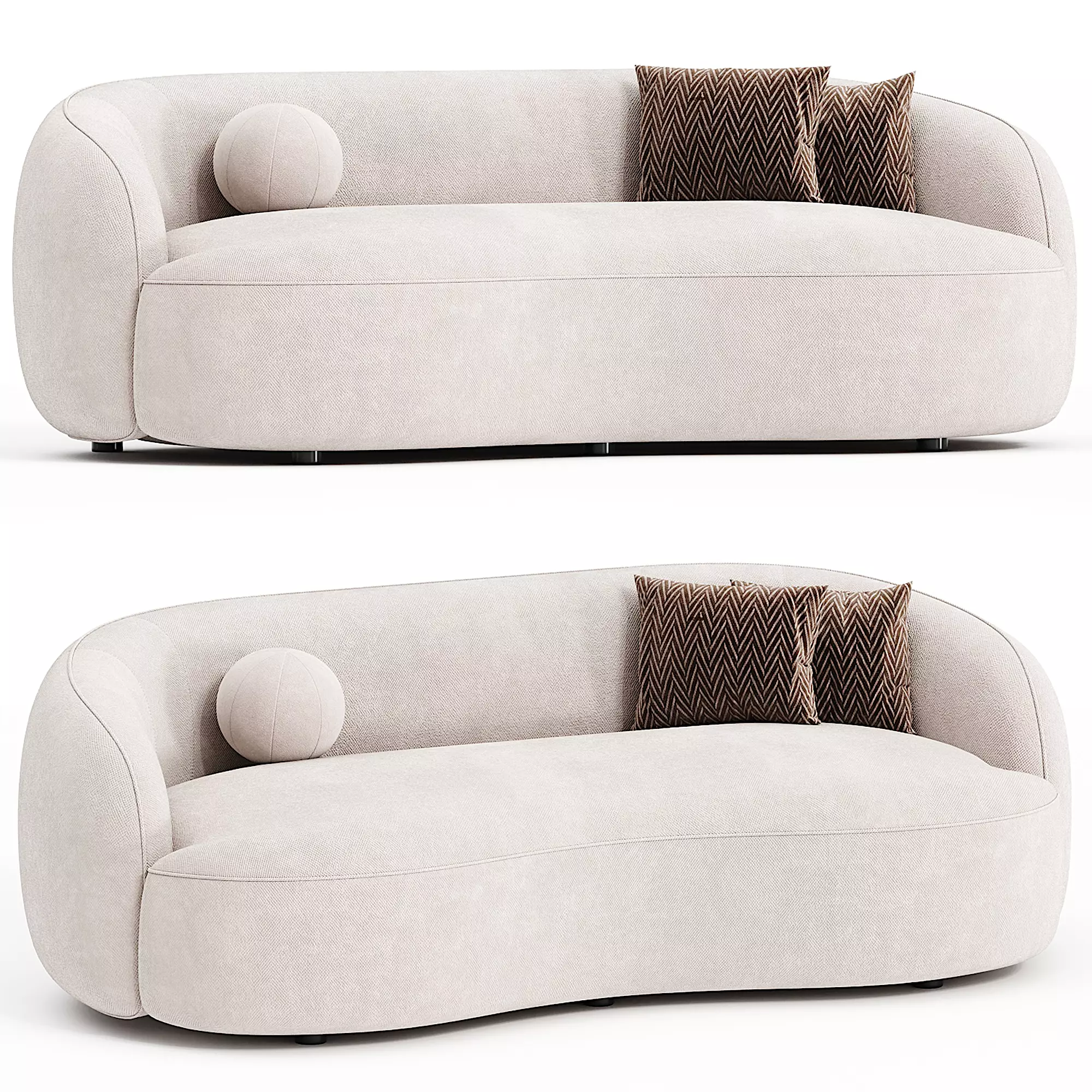 IVERN CURVED SOFA 3D model_0