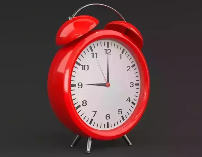 alarm clock pbr Free low-poly 3D model