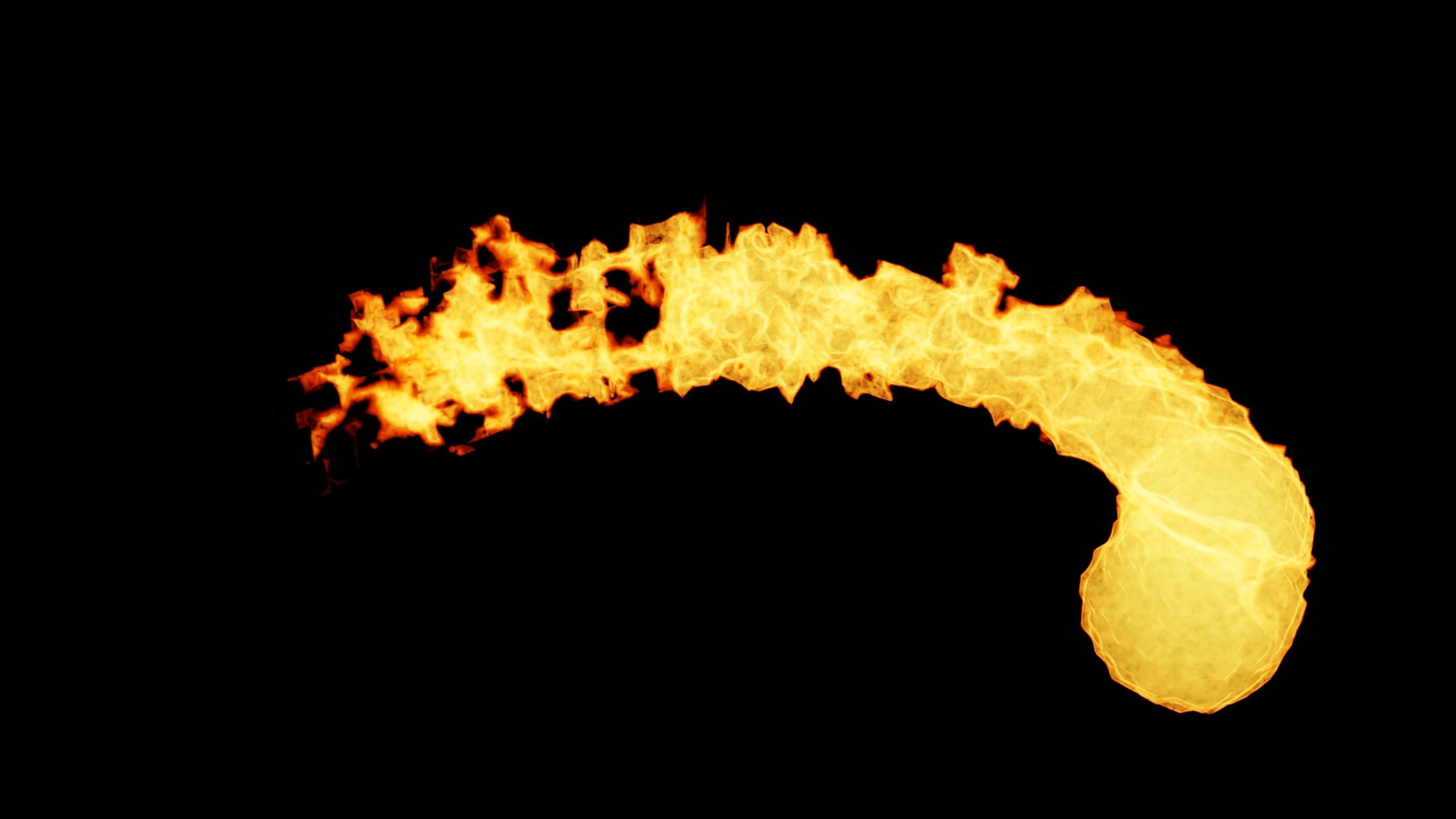 Blender - Fire Follow Path or Circle - Fire and Smoke Simulation 3D model_4