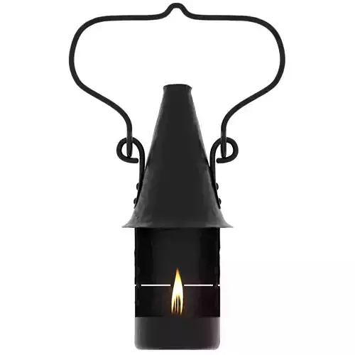 Handholding ancient candle lantern 3d model 3D model