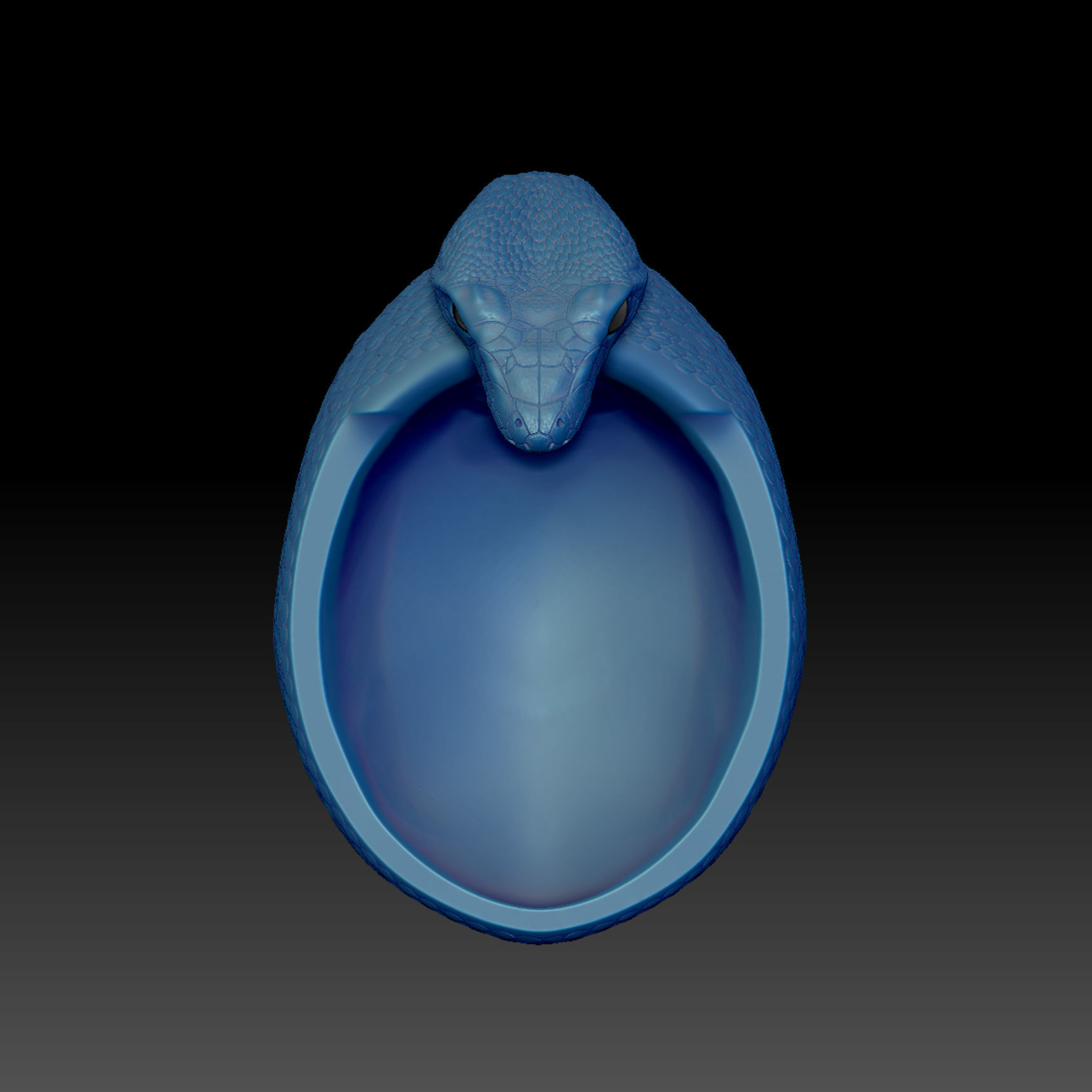 Snake Motif Container -STL 3D Print Model High-Polygon 3D print model_5