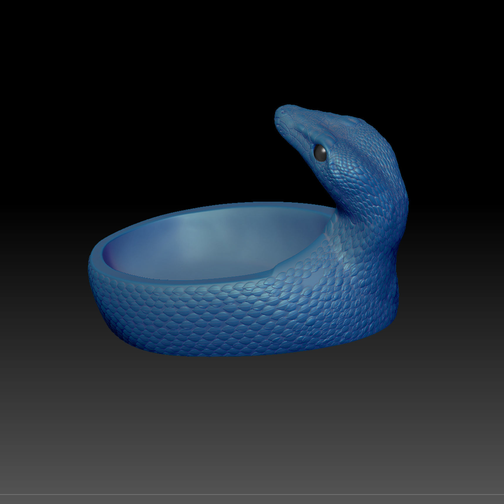 Snake Motif Container -STL 3D Print Model High-Polygon 3D print model_4