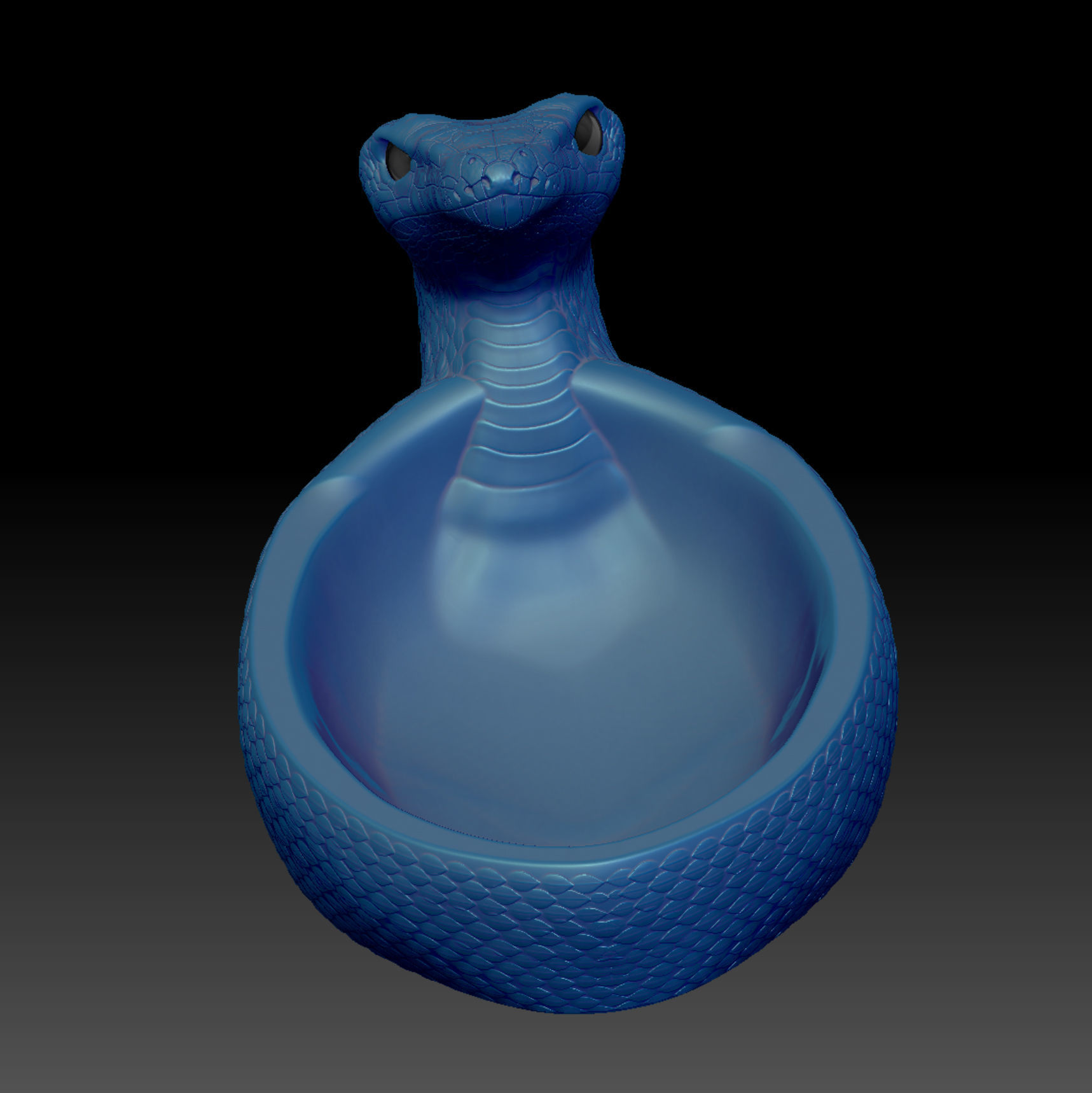 Snake Motif Container -STL 3D Print Model High-Polygon 3D print model_6