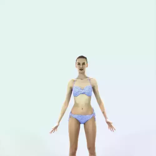 Beauty K Beach Animated Rigged Sports Woman