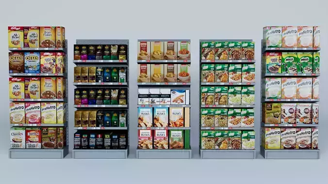 Supermarket Shelving supermarket groceries retail market store