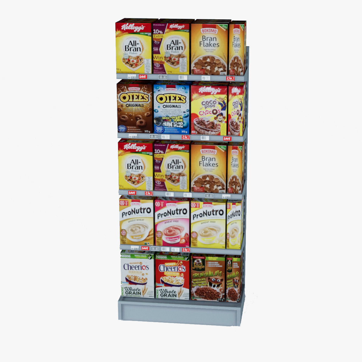 Supermarket Shelving supermarket groceries retail market store 3D model_7