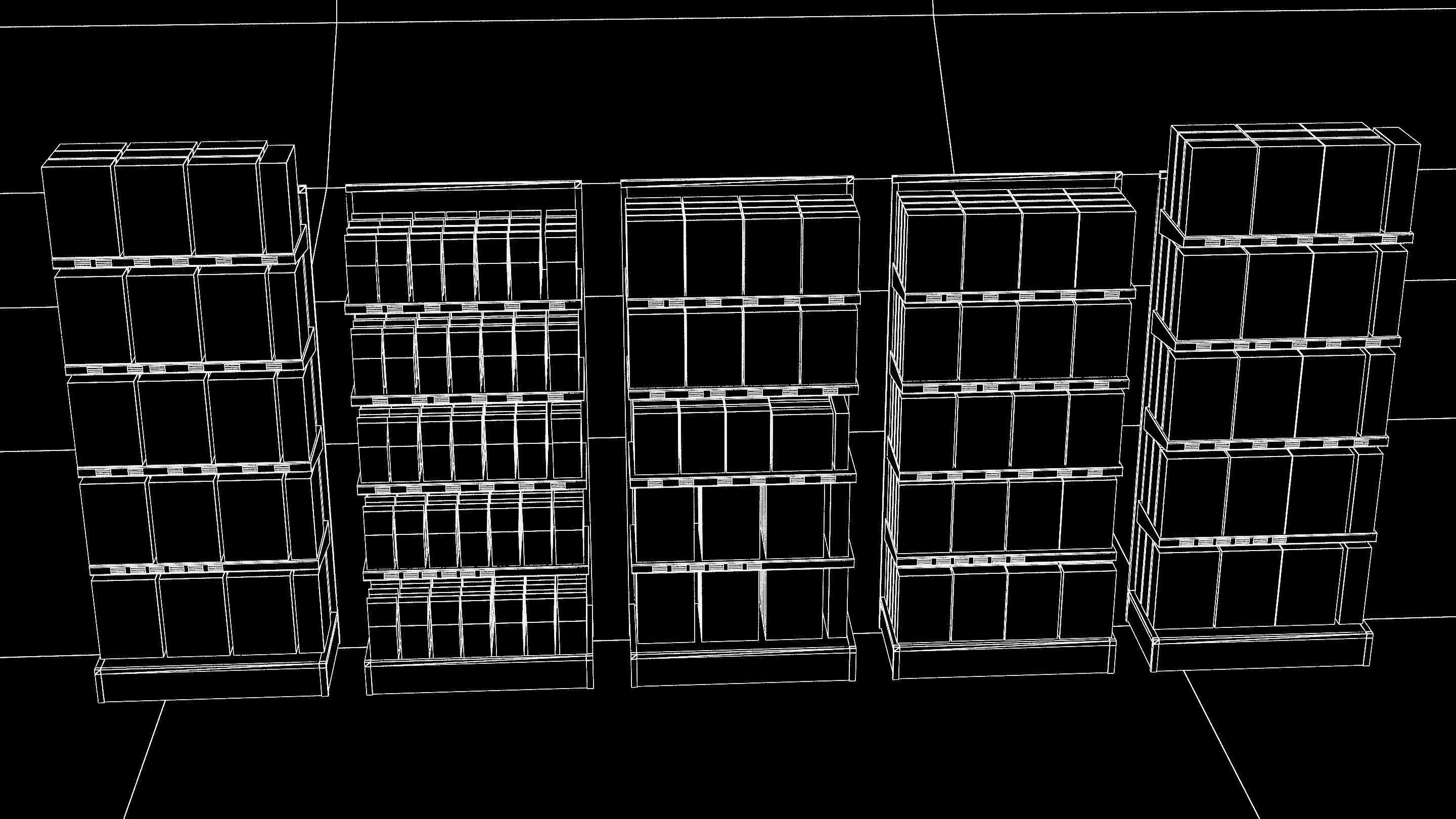 Supermarket Shelving supermarket groceries retail market store 3D model_6