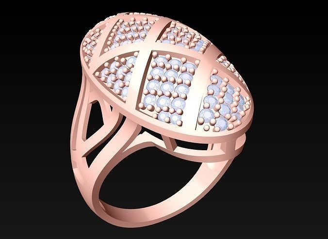 Diamond Ring - Womens Rings - N2179 3D print model
