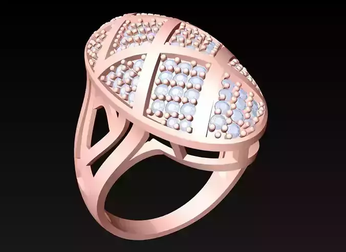 Diamond Ring - Womens Rings - N2179 3D print model