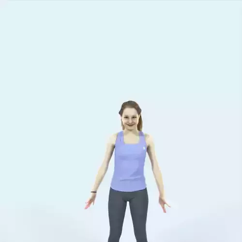 Essence 01F Animated Rigged Sports Teenage Girl