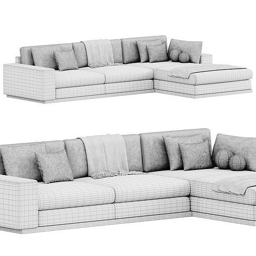 Sepia Corner Sofa 3D model 4