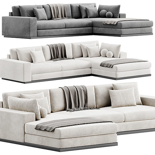 Sepia Corner Sofa 3D model 2